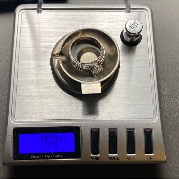 NF Chapal sterling silver 925 round CZ diamond engagement ring 6 - Picture 13 of 14